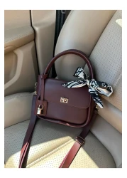 NOTHING Women's Hand Balona - Claret Red Charm Detailed Scarf Hanging Bag