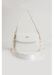 Just Polo 2197 Model Shoulder Bag - 2 Compartments and Stone Color