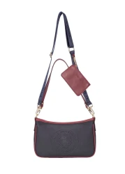 U.S. Polo Assn. Claret Red Navy Blue Women's Shoulder Bag - Us24738