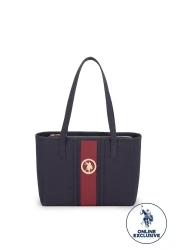 U.S. Polo Assn. Us8029 Model Women's Shoulder Bag - Navy Blue and Claret Red