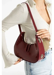 Cosser Women's Burgundy Special Strap Detailed Shoulder Bag