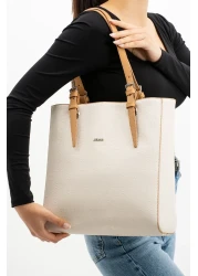 Just Polo New Season Cream Just Polo Women's 3-Compartment Hand and Shoulder Bag - Large Size TR7064