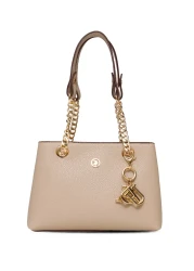 U.S. Polo Assn. Beige-Burgundy Women's Shoulder Bag Us25539