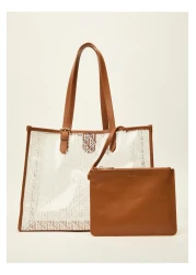 Ted Baker Oblique Monogram Transparent Shopping Bag