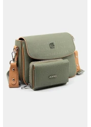 Just Polo New Season Green Women's Shoulder Bag and Wallet Combination 4 Compartment Pbu 217402
