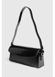 La La'Graccio Paris La'Graccio Paris Women's Balve Patent Leather Baguette Bag Black Patent Leather