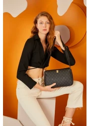 Pierre Cardin Black Monogram Women's Shoulder Bag 05PO22Y1550