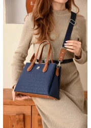 Just Polo Women's Medium Size Embossed Patterned Shopper Stylish Hand & Shoulder Bag Shoulder Bag