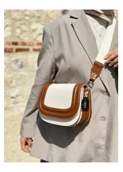 Night Fiona Model Linen Tan - Women's Hand and Shoulder Bag