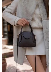 Madamra Brown Women's Covered Mini City Bag