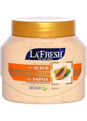 LA FRESH FACE SCRUB PAPAYA 500ML