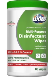 WOW MULTI PURPOSE DISINFNT WIPE CAN 80S
