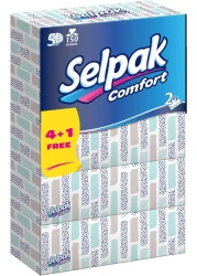 سيلباك مناديل الوجه كومفورت 150 منديل × طبقتين، عبوة من 4 علب بالإضافة إلى صندوق واحد مجاني