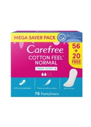 CAREFREE COTTON PADS FRESH SCENT 56s+20s 76s