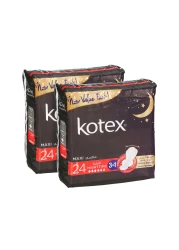 KOTEX MAXI NIGHT TIME 24S 2PK 20% OFF