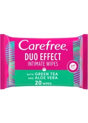 CF INTIMATE WIPES GREEN TEA+ALOE VERA 20