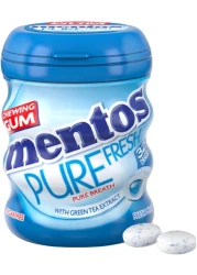 علكة مضغ بيور فريش بنكهة النعناع المنعش من مينتوس، عبوة بوزن 56 غرام، 32 قطعة