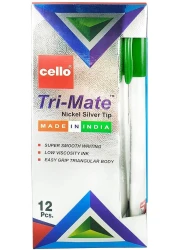 قلم تريميت برأس كروي مقاس 1.0 ملم من تشيلو - علبة من 12 قطعة، لون اخضر