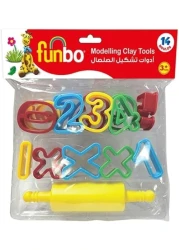 فونبو 14 اداة صلصال لتشكيل الحروف الرقمية مع بكرة