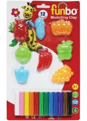 FUNBO M CLAY 150G 12 CLRS 8FRUIT 3D MLDS
