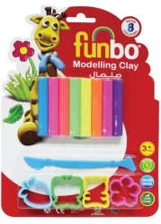 FUNBO M CLAY 100G 8 NEON CLRS 2 MLDS 1T