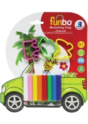 فونبو مجموعة صلصال تشكيل 8 الوان مع 3 قوالب بوزن 100 غرام