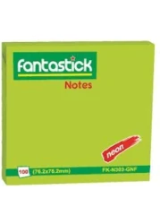 FANTASTICK STICK NOTES 3X3 FLUOR GREEN