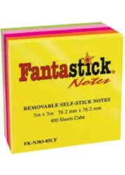 FANTASTICK STICK NOTES 3X3FLUOR ORANGE