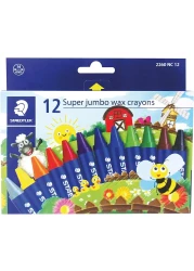 STAEDTLER SUPERJUMBO WAXCRAYON 12COL