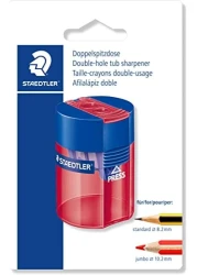 STAEDTLER TUB SHARPENER 2HOLE ON BLISTER