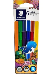STAEDTLER LUNA FIBRE TIPPED PEN 6COL