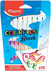 MAPED COLOR PEPS FELTPEN BRUSH10 CLR SET