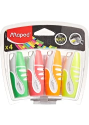 MAPED FLUO PEPS POCKET ASSTCLR PAK 4