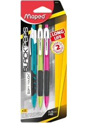 MAPED MECH PENCIL 0 5 LONG LIFE PAK 3PCS