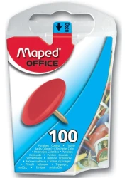 MAPED D BOX 10MM CLRTHUMB TACK 100PC