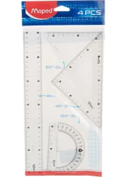 MAPED RULER 30CM CRISTAL MAXI 4PCSET