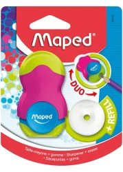 ممحاة ومبراة اقلام لوبي مزدوجة الاستخدام وملونة (الوان متنوعة) من مابد، متعددة الالوان، 49120