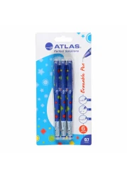 ATLAS ATLAS ERASABLE PEN 0 7MM PAC 06