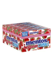 مينتوس إنكريدبل تشو حلوى مضغية بنكهة العنب 45 غرام حزمة من 20