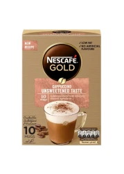 Nescafe Gold Cappuccino Unsweetened Coffee Mix, 14.2g Pack of 10