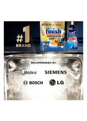 Finish Powerball Ultimate Plus All-in-1 Dishwasher Detergent Tablets Lemon 30 Tablets Pack of 2