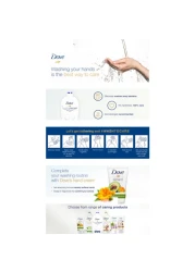 دوف للعناية والحماية من دوف غسول اليدين المغذي بعمق أبيض 250 ملل .