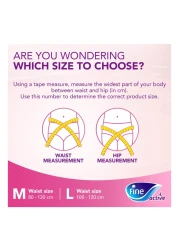 Fine Active Female Postpartum Diapers Medium Size Pack Of 12 Pull-Ups