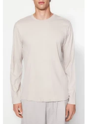  Collection Anthracite-Beige-White Slim/Slim Fit 3 Pack 100% Long Sleeve T-Shirts Tmnaw21Ts0197