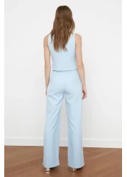  Collection Light Blue Wide Leg Pleated Trousers - Twoss21Pl0189