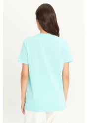 AC&Co / Altınyıldız Classics Men's TurquoiseSlimFit Crew Neck 100% CottonBasicT-shirt