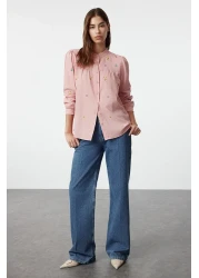  Collection Powder Flower Patterned Embroidered Shirt - TWOSS23GO00152