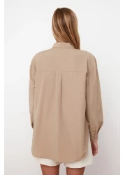  Collection Mink Loose Fit Cotton Woven Shirt TWOAW20GO0107