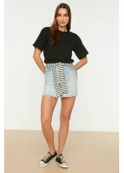  Collection Black Oversize Crew Neck 100% Cotton T-Shirt - Twoss20Ts0134