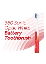 Colgate 360 Sonic Battery Powered Toothbrush Optic White Soft 1 Pcs